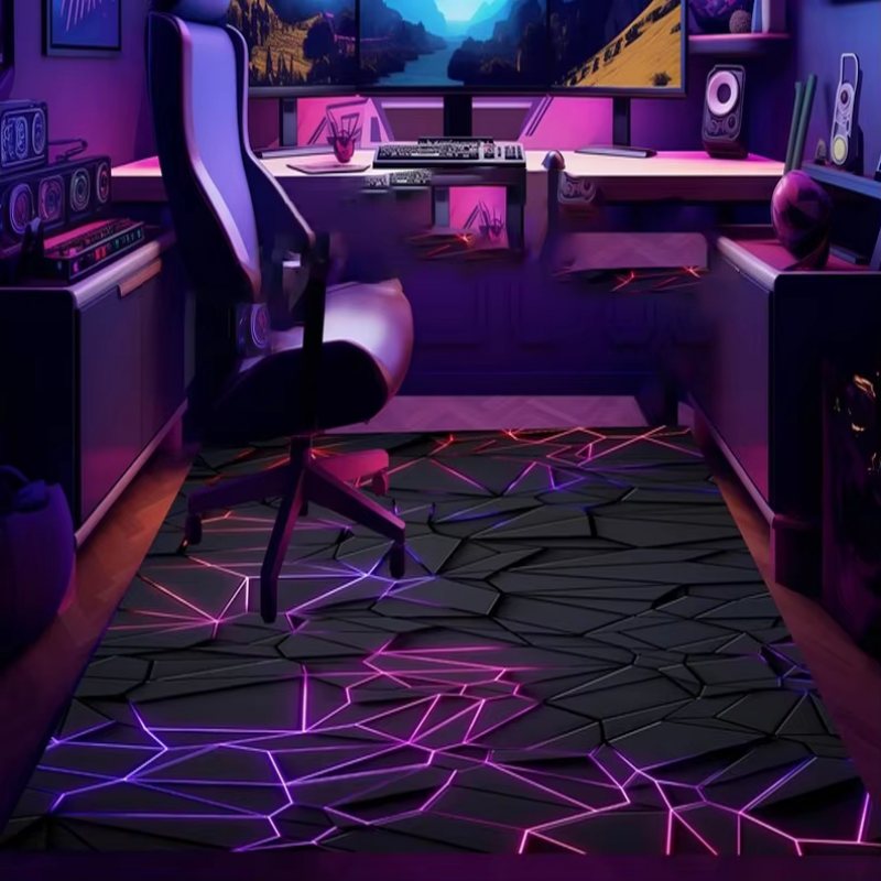 Esports Gaming Live - VIKAMA 3D Neon Gaming Room Carpet