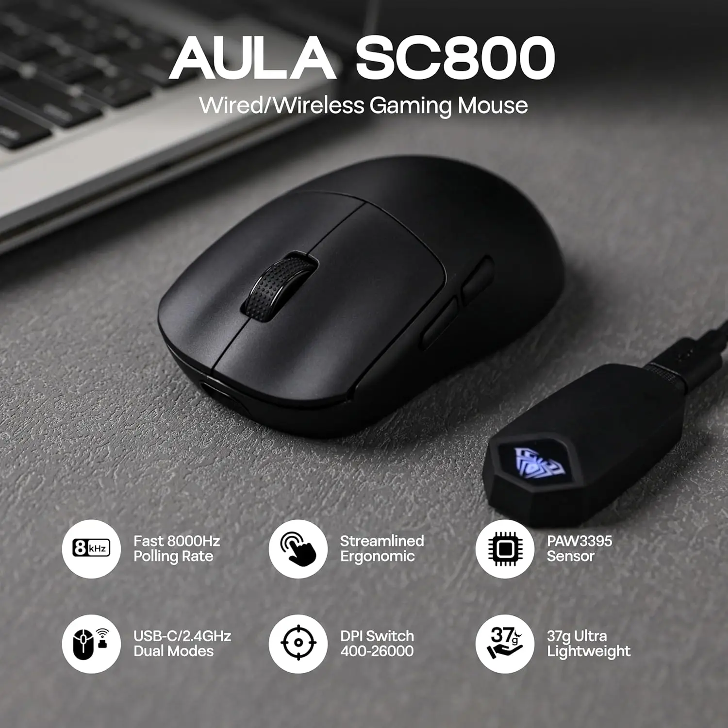 AULA SC800 Gaming Mouse USB-C  - Esports Gaming Mouse Wireless 리뷰 및 가격