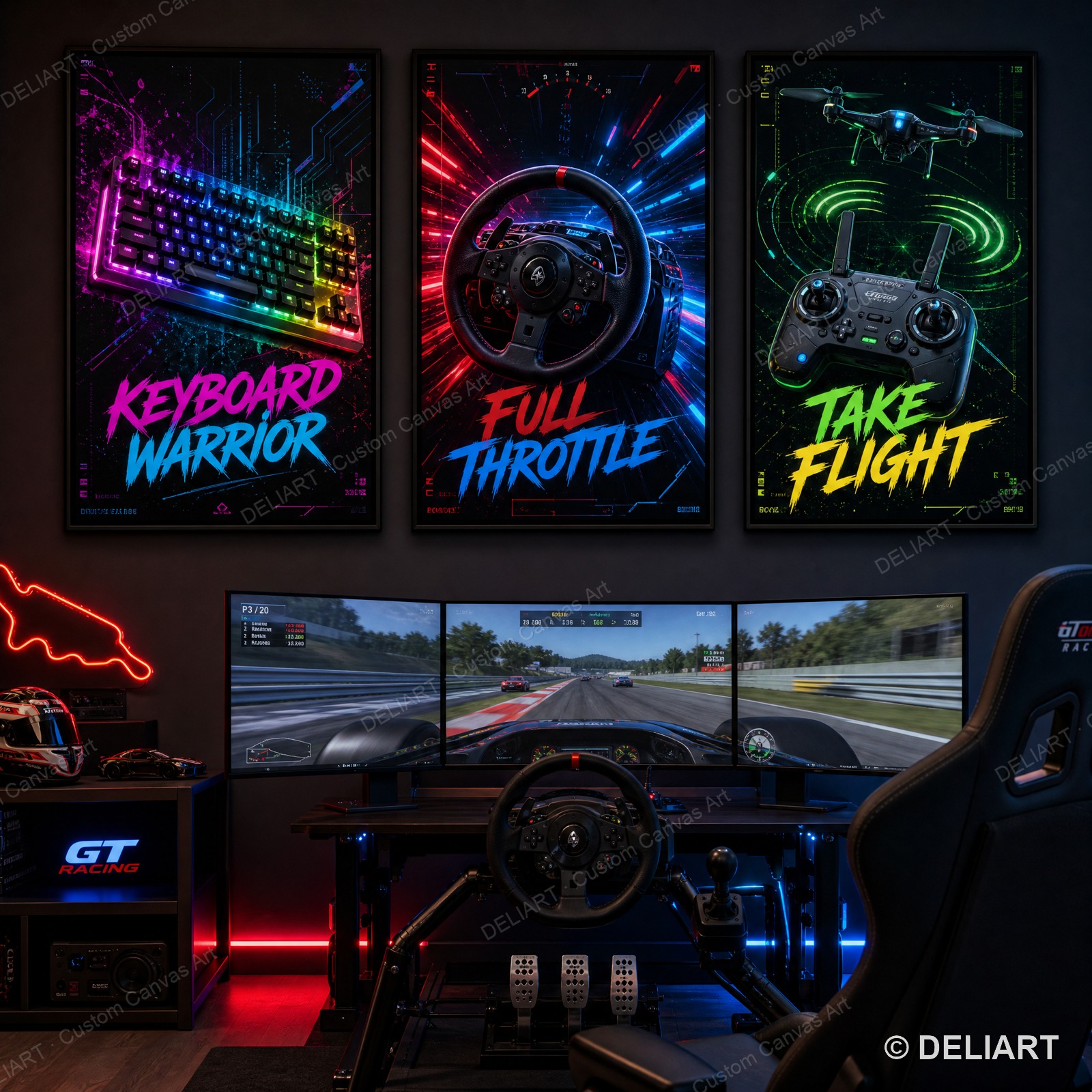 1 & 3 PCS Set Neon Gaming Post - Esports Gaming Pcs 리뷰 및 가격