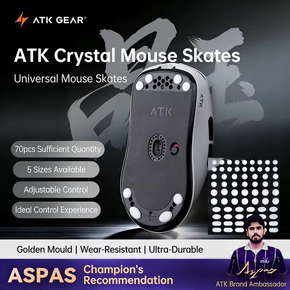 ATK Crystal Jade Mouse Skates  - Esports Gaming Pcs 리뷰 및 가격